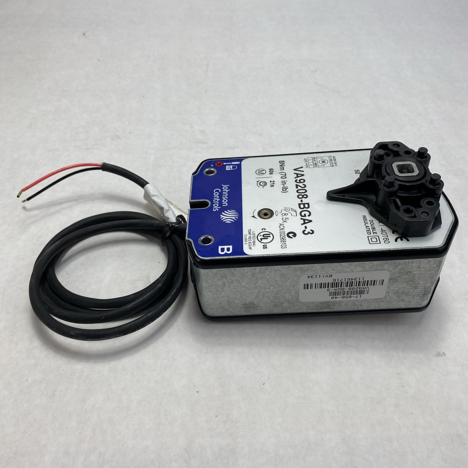 Johnson Controls VA9208-BGA-3 Electric Spring Return Valve Actuator13