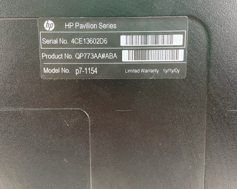 HP Pavilion P7-1154 MT AMD A6-3600 2.1GHz 2GB RAM No HDD No OS G310DE