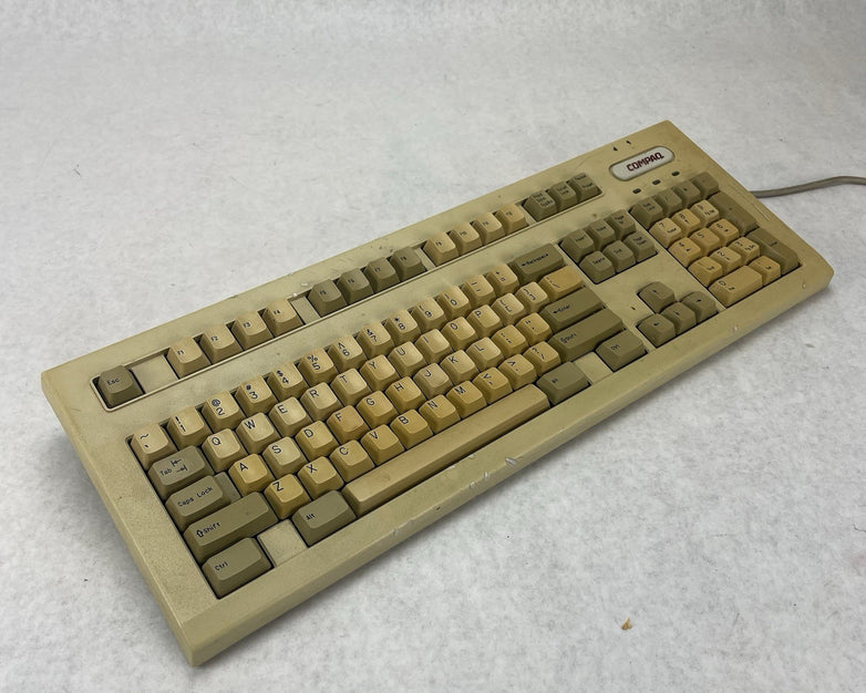 Compaq Enhanced III Vintage Keyboard Yellowed Tested
