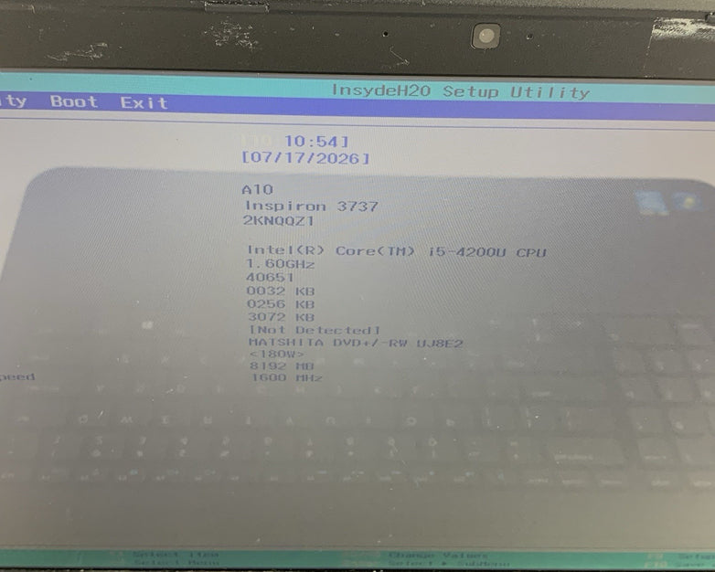 Dell Inspiron 17-3737 17.3” Laptop i5-4200U 1.6 GHz 8 GB Ram No SSD/OS/AC