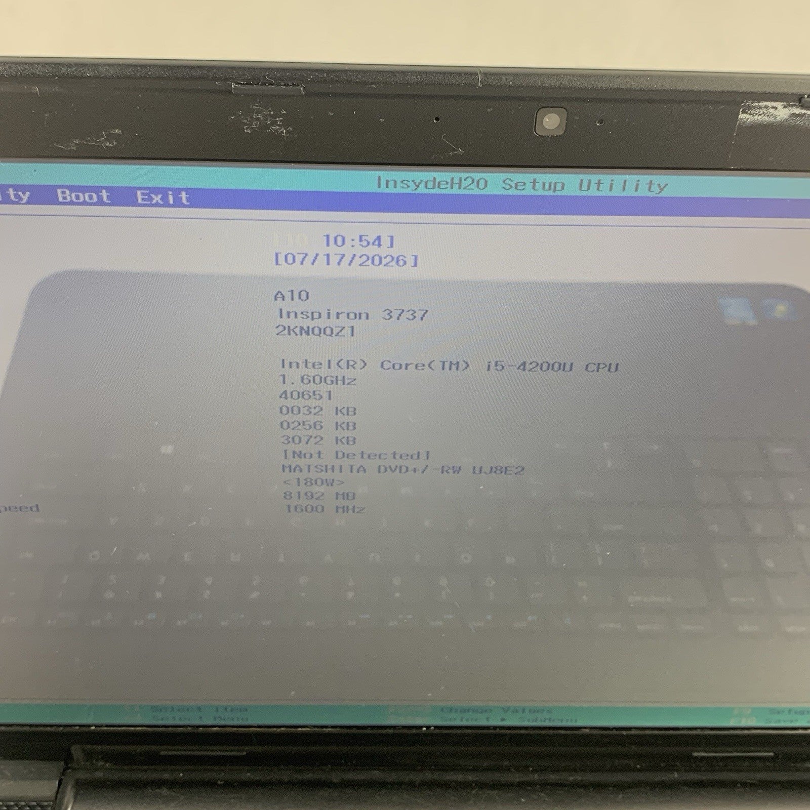 Dell Inspiron 17-3737 17.3” Laptop i5-4200U 1.6 GHz 8 GB Ram No SSD/OS/AC2