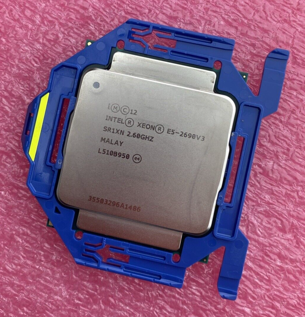 2 Pairs XEON 12 Core E5-2690 SR1XN and E5-2680 v3 SR1XP CPU Processors FCLGA2011