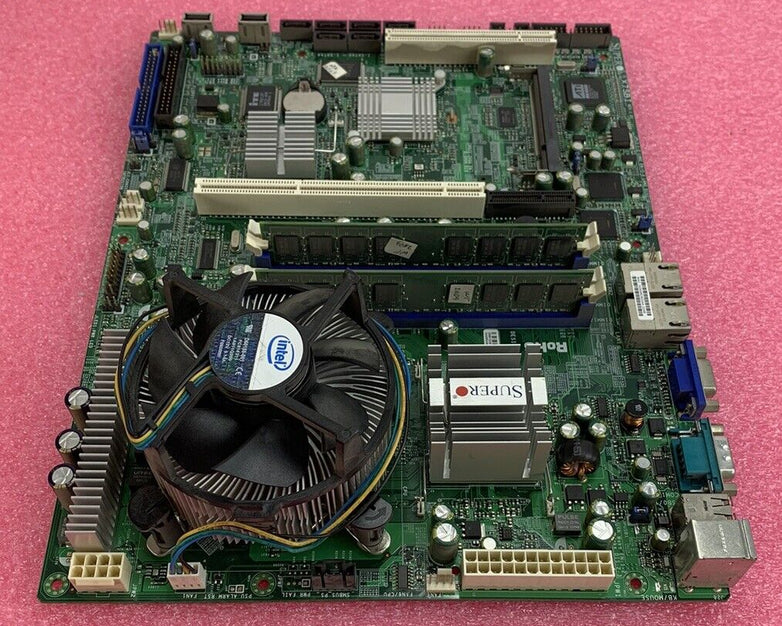 SuperMicro X7SBI Motherboard Intel Core 2 Quad Q6600 2.4GHz 4GB RAM w/ Shield