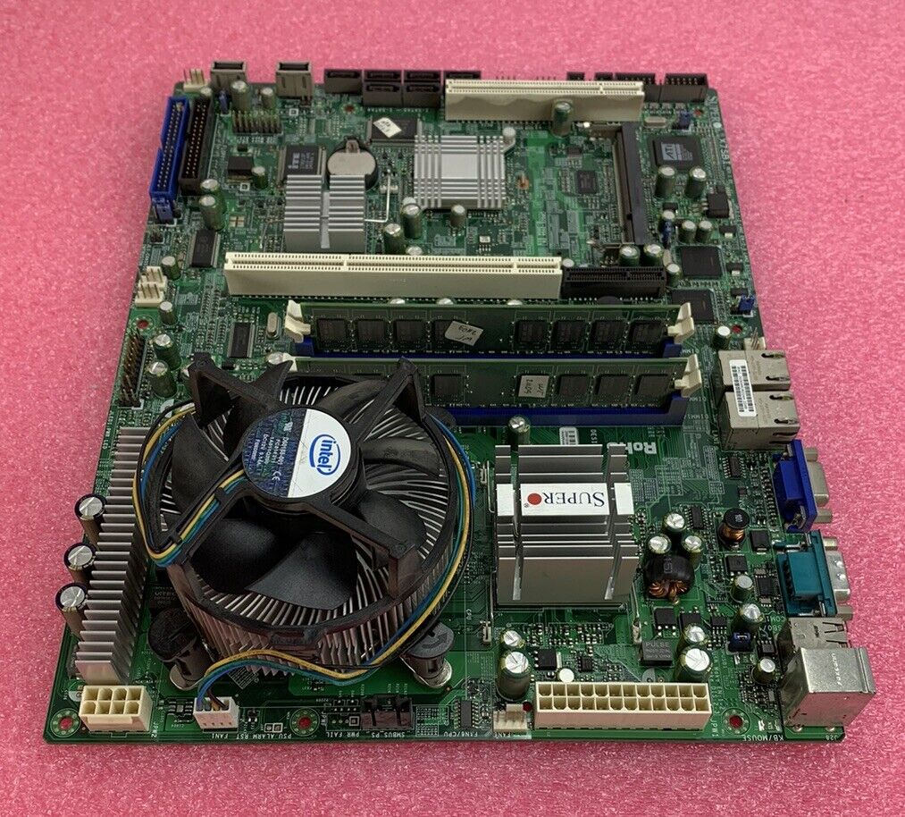 SuperMicro X7SBI Motherboard Intel Core 2 Quad Q6600 2.4GHz 4GB RAM w/ Shield