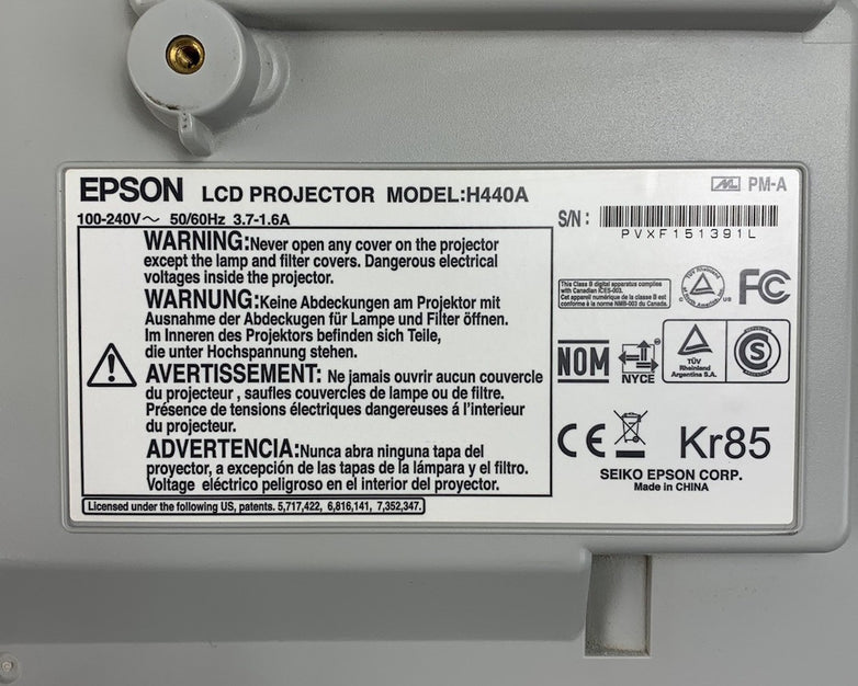 Epson Brightlink H440A LCD Projector 567 Lamp Hours