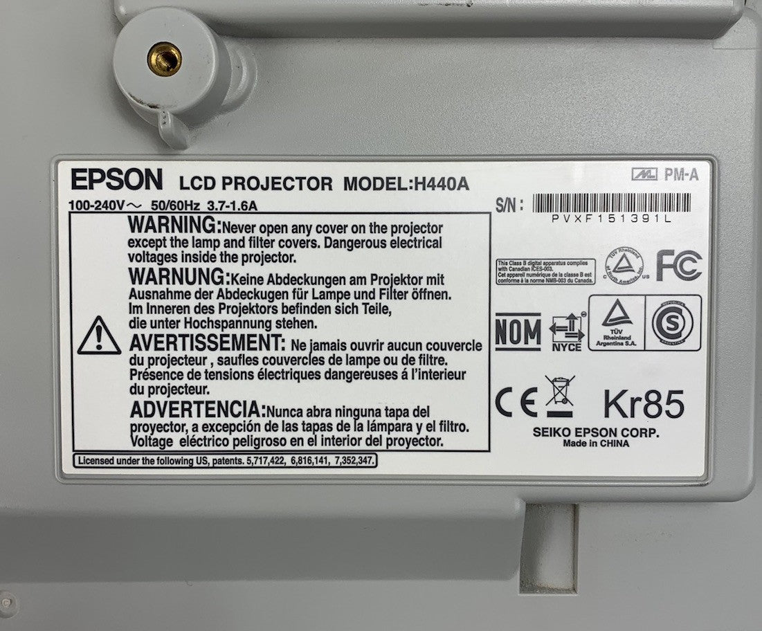 Epson Brightlink H440A LCD Projector 567 Lamp Hours