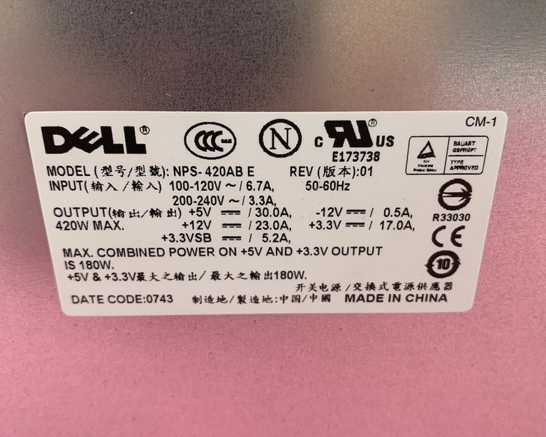 Dell NPS-420AB E 180W Power Supply