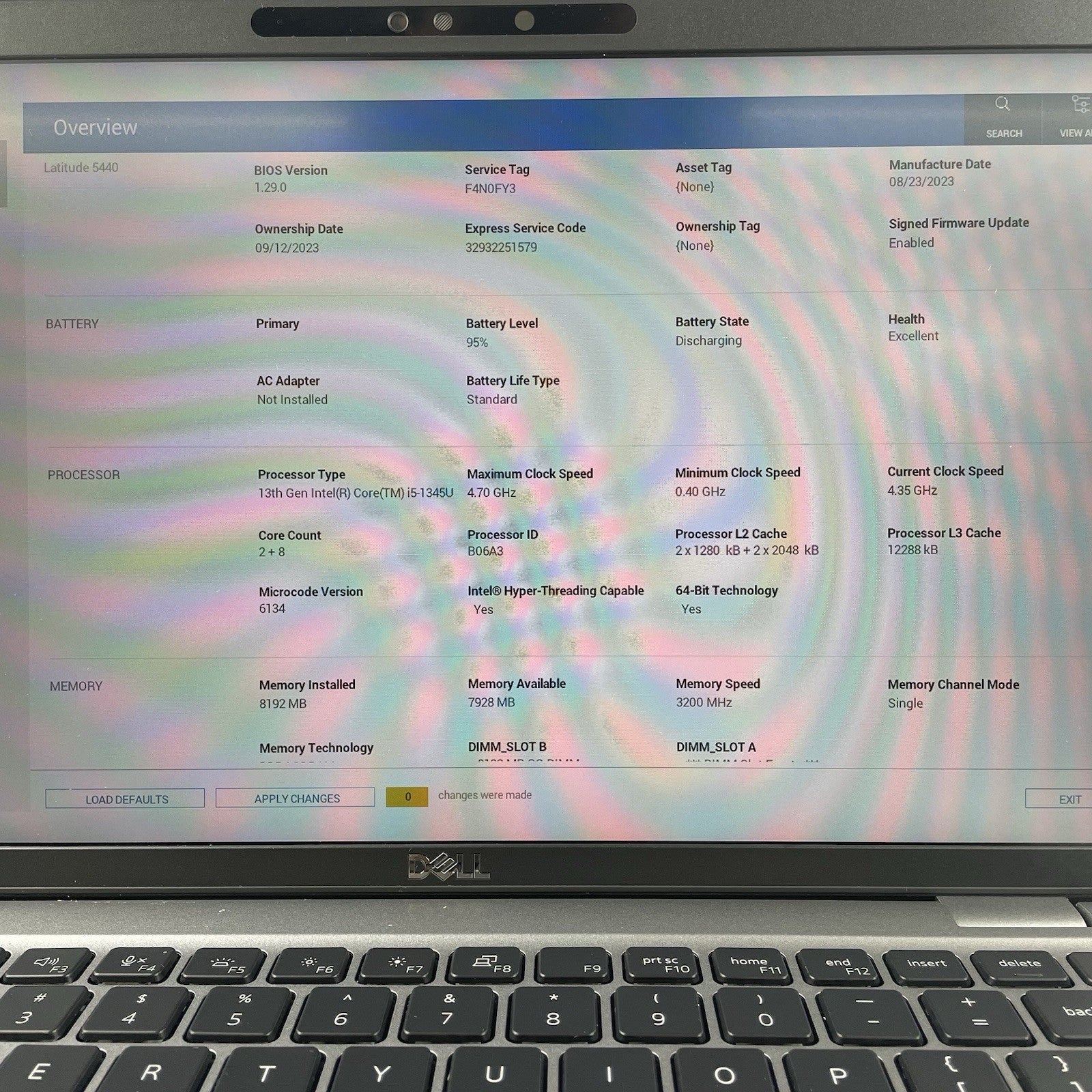 Dell Latitude 5440 14" i5-1345U 4.35 GHz 8 GB RAM No SSD/OS/AC2