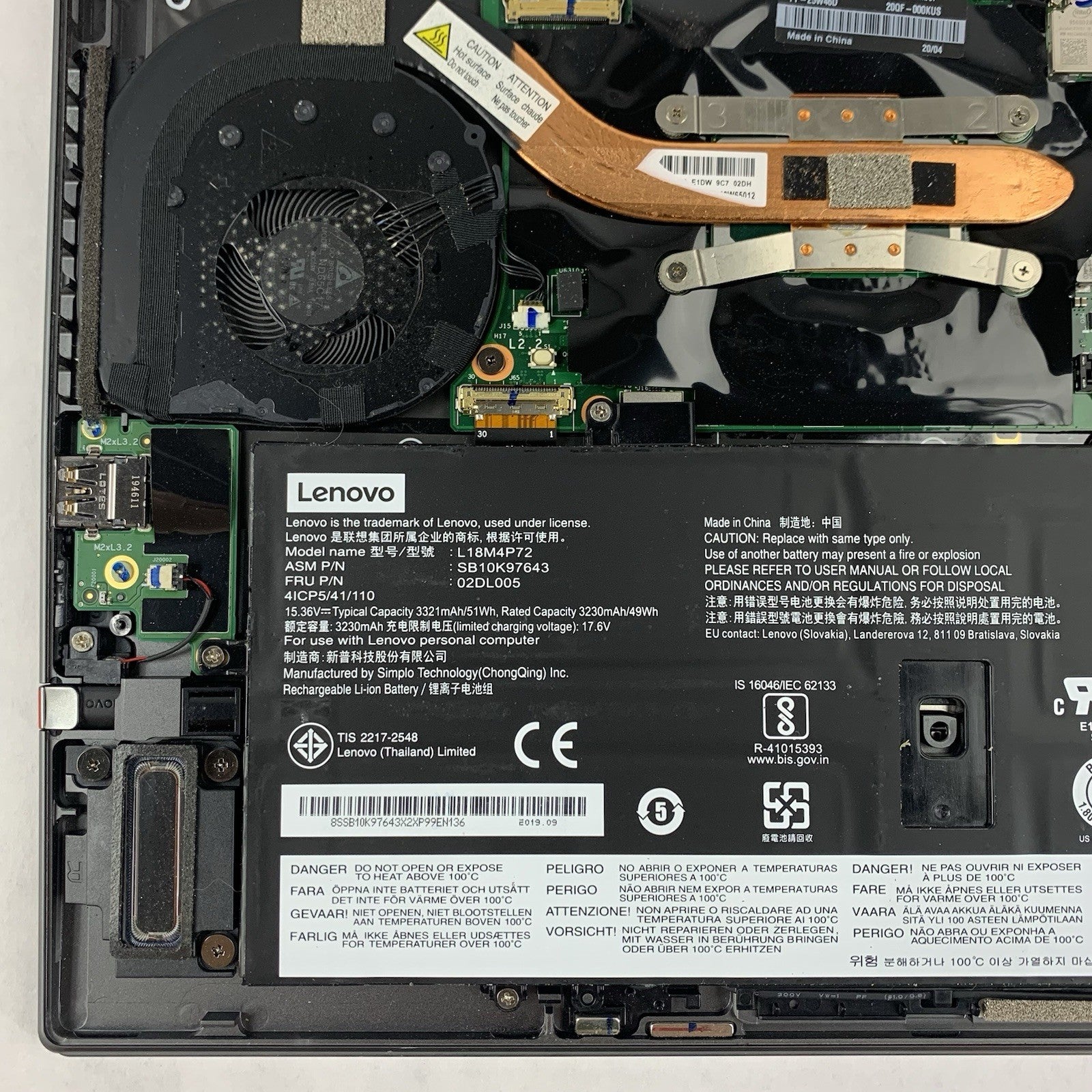 Lenovo ThinkPad X1 Yoga Gen 4 14" Touch i7-8665U 1.90 GHz 16 GB No OS/SSD/AC17