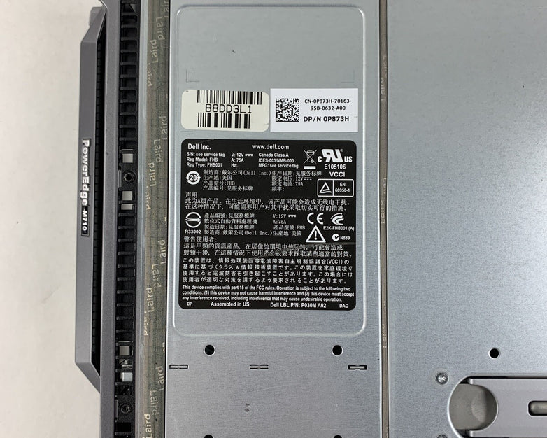 Dell PowerEdge M710 FHB Blade Server Bare Bones Chassis Only