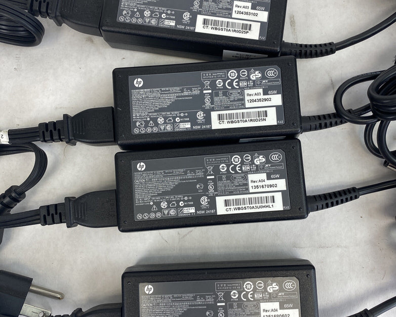 Genuine HP AC Power Adapter 608425-001 609939-001 18.5V 3.5A 65W Lot of 4