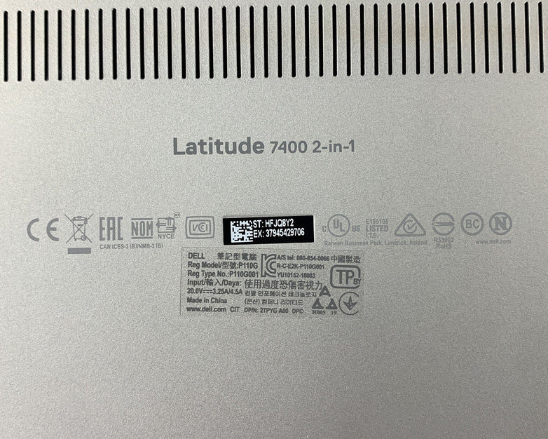 Dell Latitude 7400 2-in-1 14" i5-8365U 1.6 GHz 8 GB Ram No OS No HDD No Batt