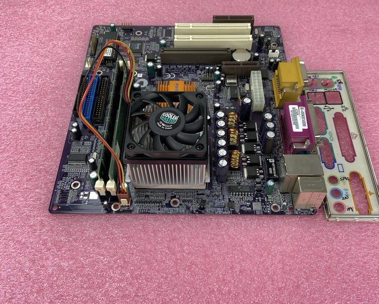 ECS SIS-730 Motherboard AMD Duron 1.3GHz 384MB RAM w/Shield Purple MB