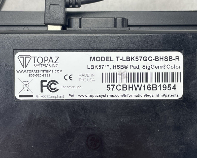 Topaz SignatureGem T-LBK57GC-BBSB-R 5.7" USB Signature Tablet with Stylus POS