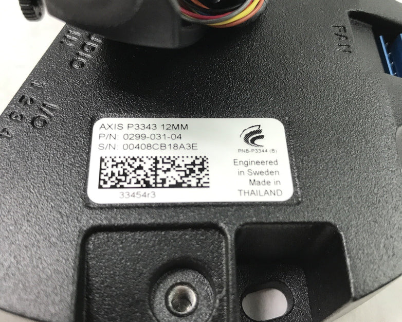 Axis P3343 12mm Dome Camera 0299-031-04 Without Mount
