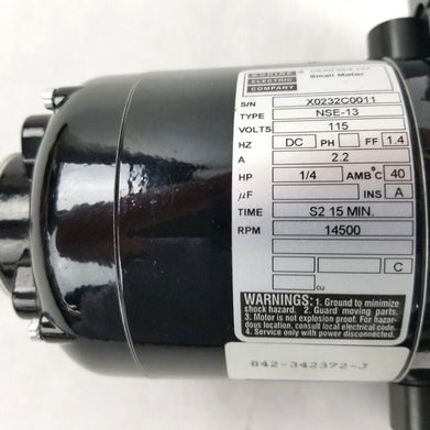 Bodine NSE-13 14500 RPM Small Motor 1/4 HP 115V