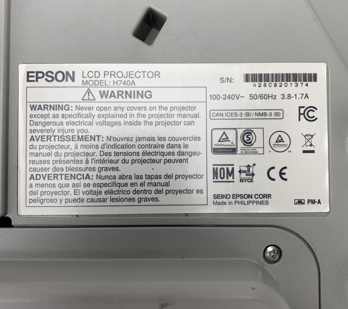 Epson PowerLite 695Wi H740A LCD Lamp Projector 33 Lamp Hours - No Remote7