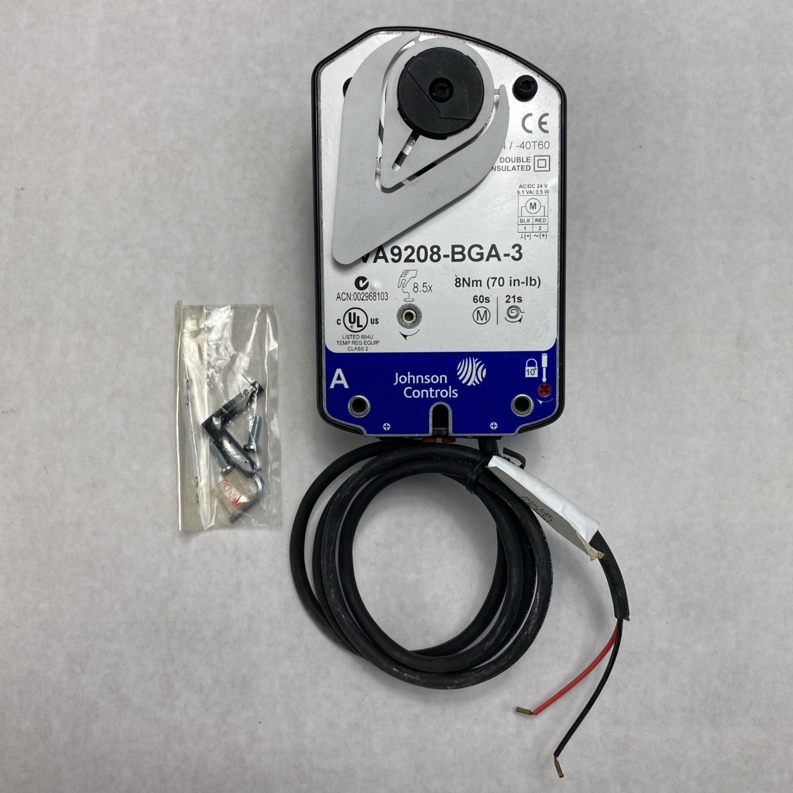 Johnson Controls VA9208-BGA-3 Electric Spring Return Valve Actuator4