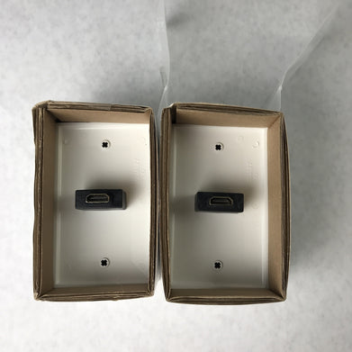 Lot of (2) Panel Crafters 1-Gang HDMI Wall Plate PCD-1500-P-W