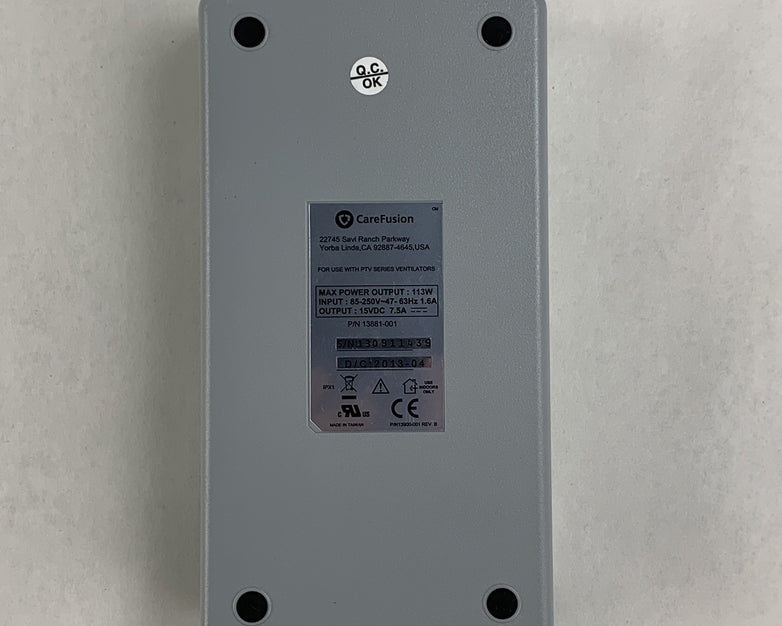 Carefusion 13881-001 PTV Power Supply W/ Cord