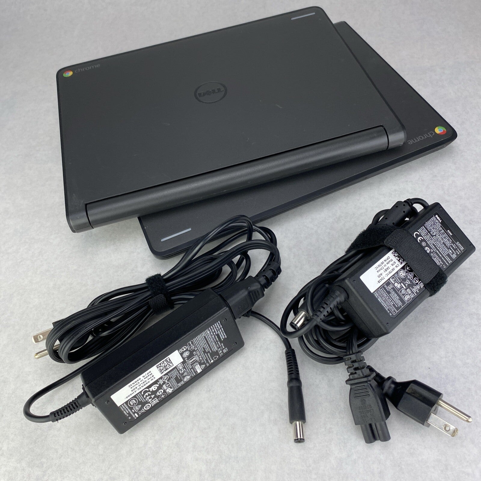 Dell Chromebook 11 3120 P22T 11.6" TouchScreen Tested Reset  AC Adapter Lot Of 2