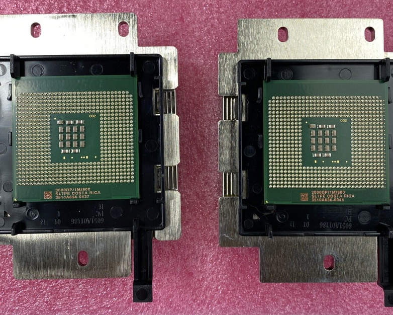 Intel SL7PE Xeon 3GHz/2m + HP Proliant DL360 G4 Heatsink 349931-104 (Lot of 2)