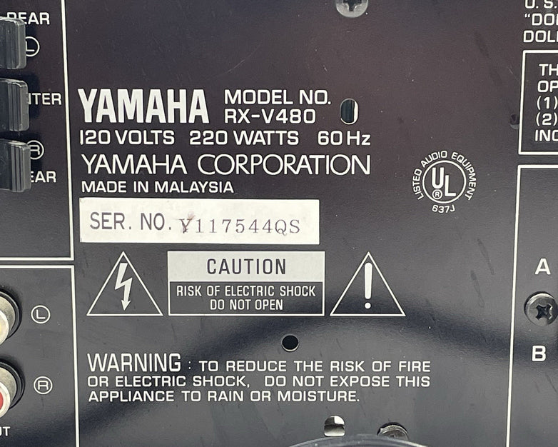 Yamaha Reciver rx-v480 Tested Working Made in Japan