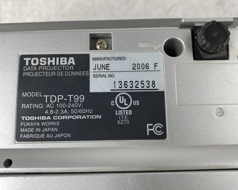 Toshiba TDP-T99 DLP Data Projector ONLY No Accessories No Remote No Case