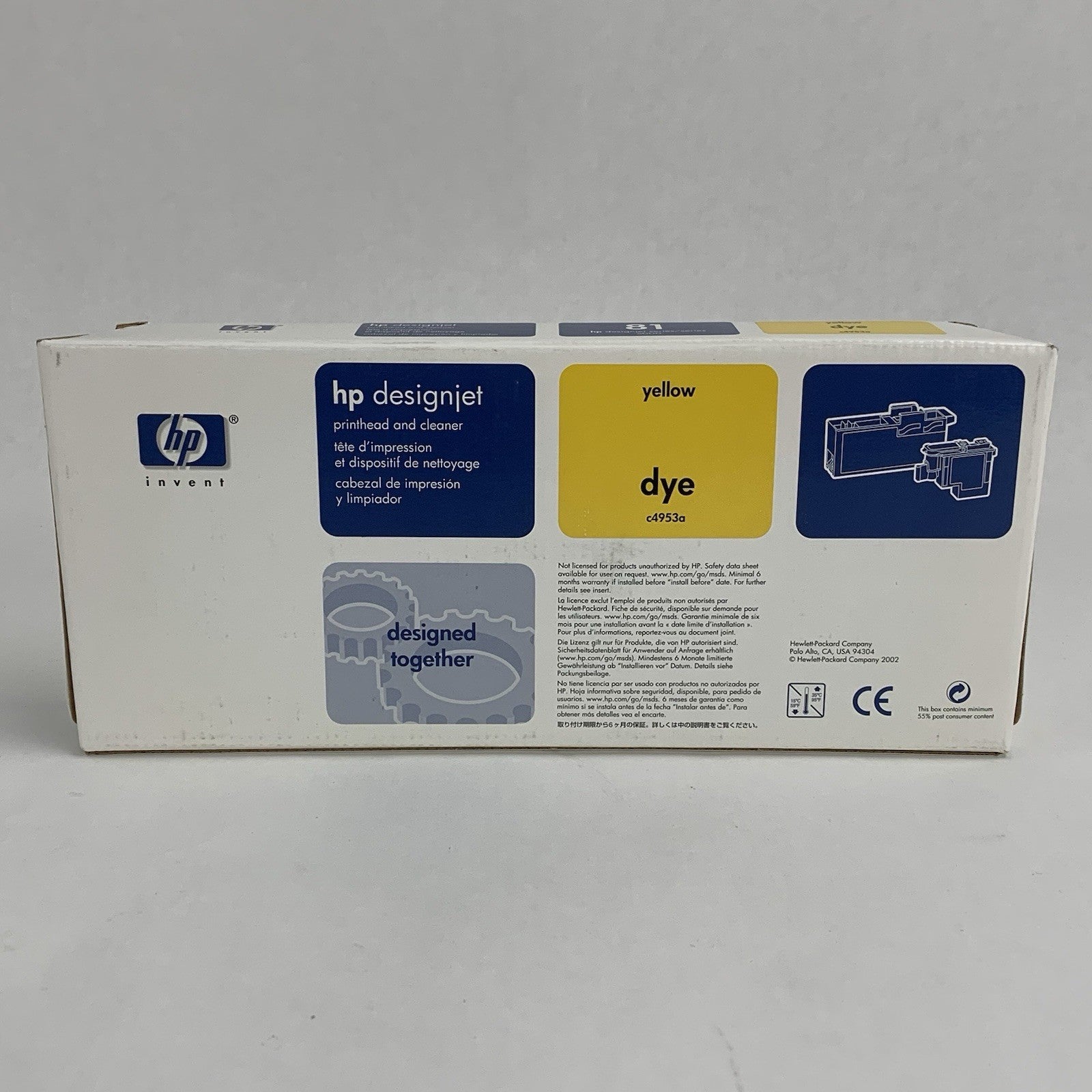 HP C4953A 81 DesignJet Printhead & Cleaner Yellow New OEM Sealed 20087