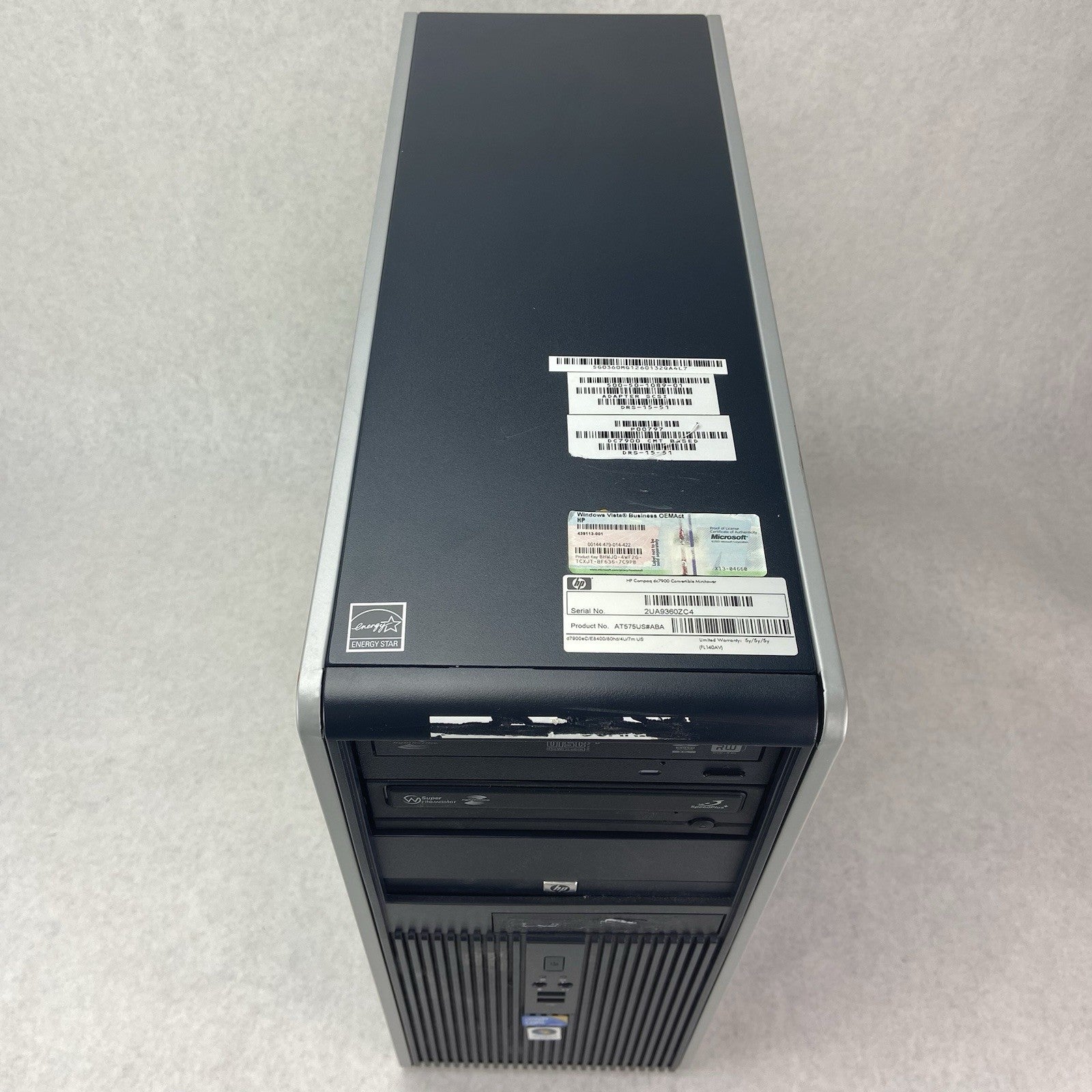 HP Compaq dc7900 CMT Intel Core 2 Duo E8400 3GHz 2GB RAM No HDD No OS2