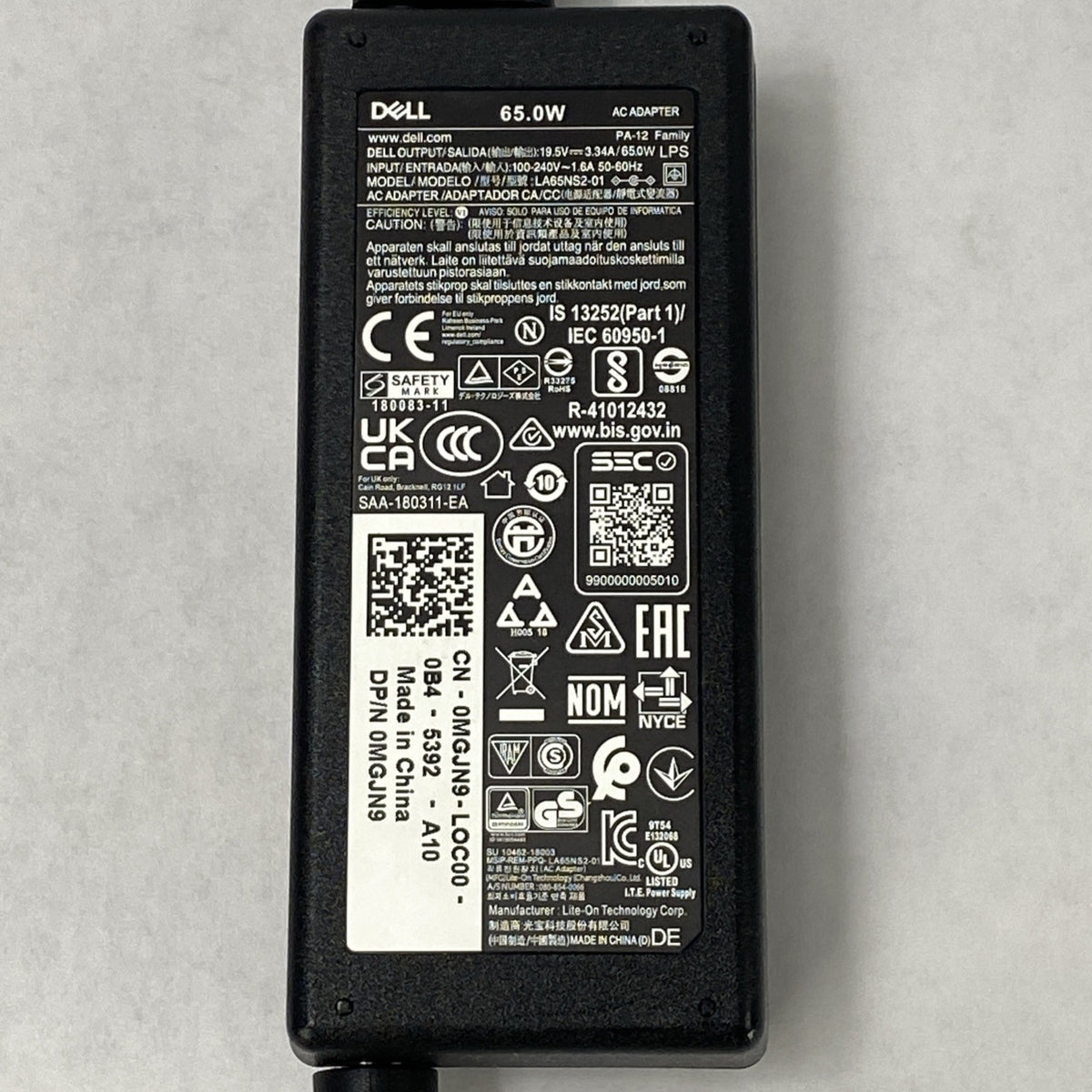 Dell LA65NS2-01 65W 19.5V 3.34A 4.5mm Small Barrel Charger AC Adapter -Lot of 102