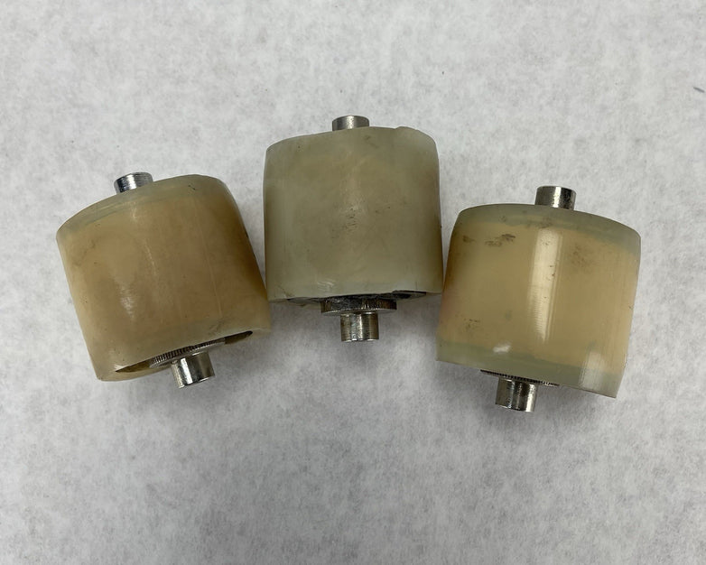 Polyurethane Rollers with Bearings Lot of 3