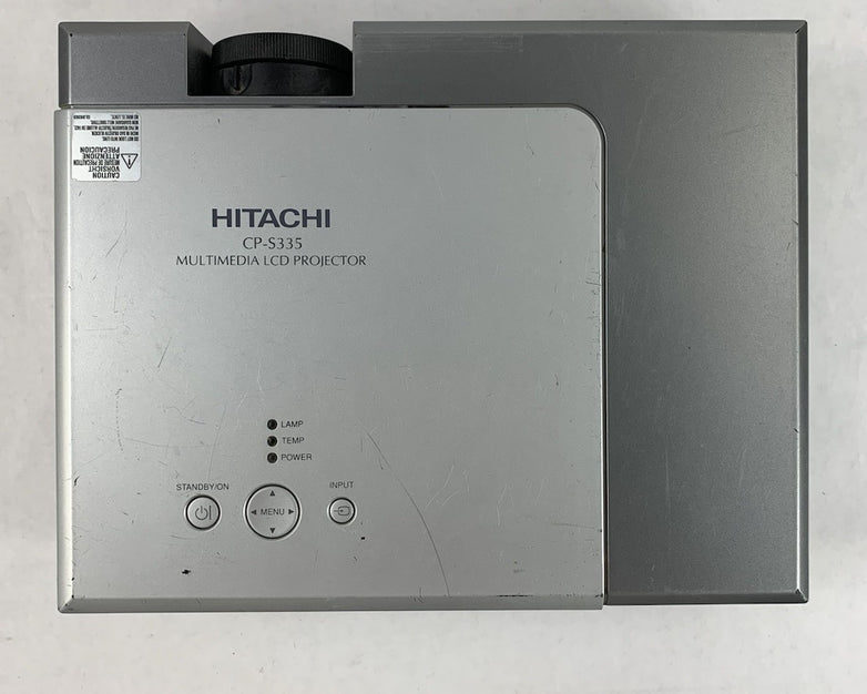Hitachi CP-S335 LCD Projector 1288 Lamp Hours - No Remote or Filter Cover
