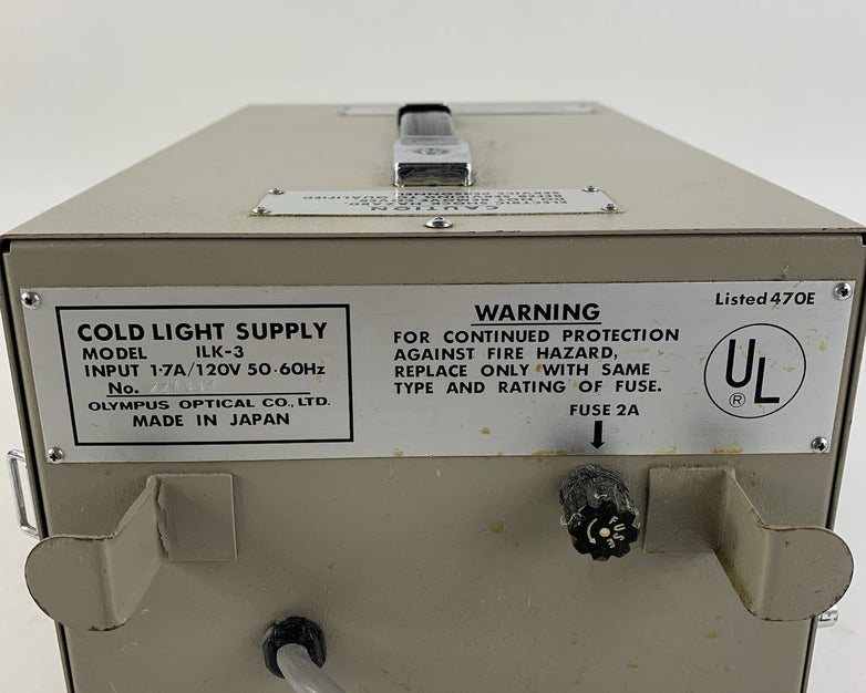 Olympus ILK-3 Cold Light Supply - Powers On - No Lamp Included