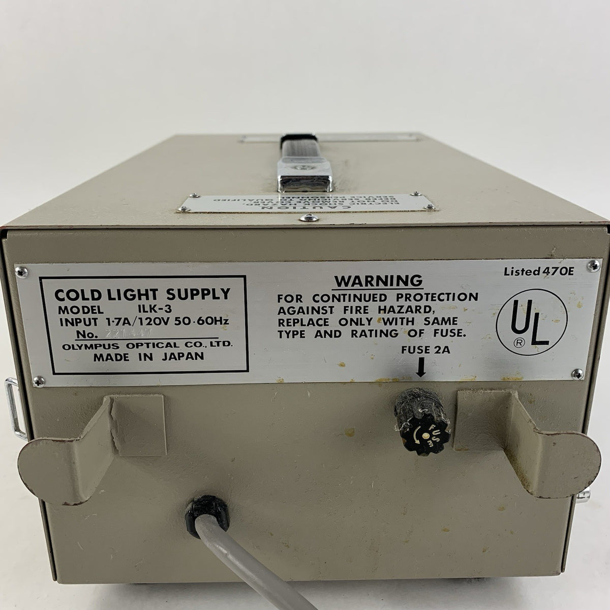 Olympus ILK-3 Cold Light Supply - Powers On - No Lamp Included6