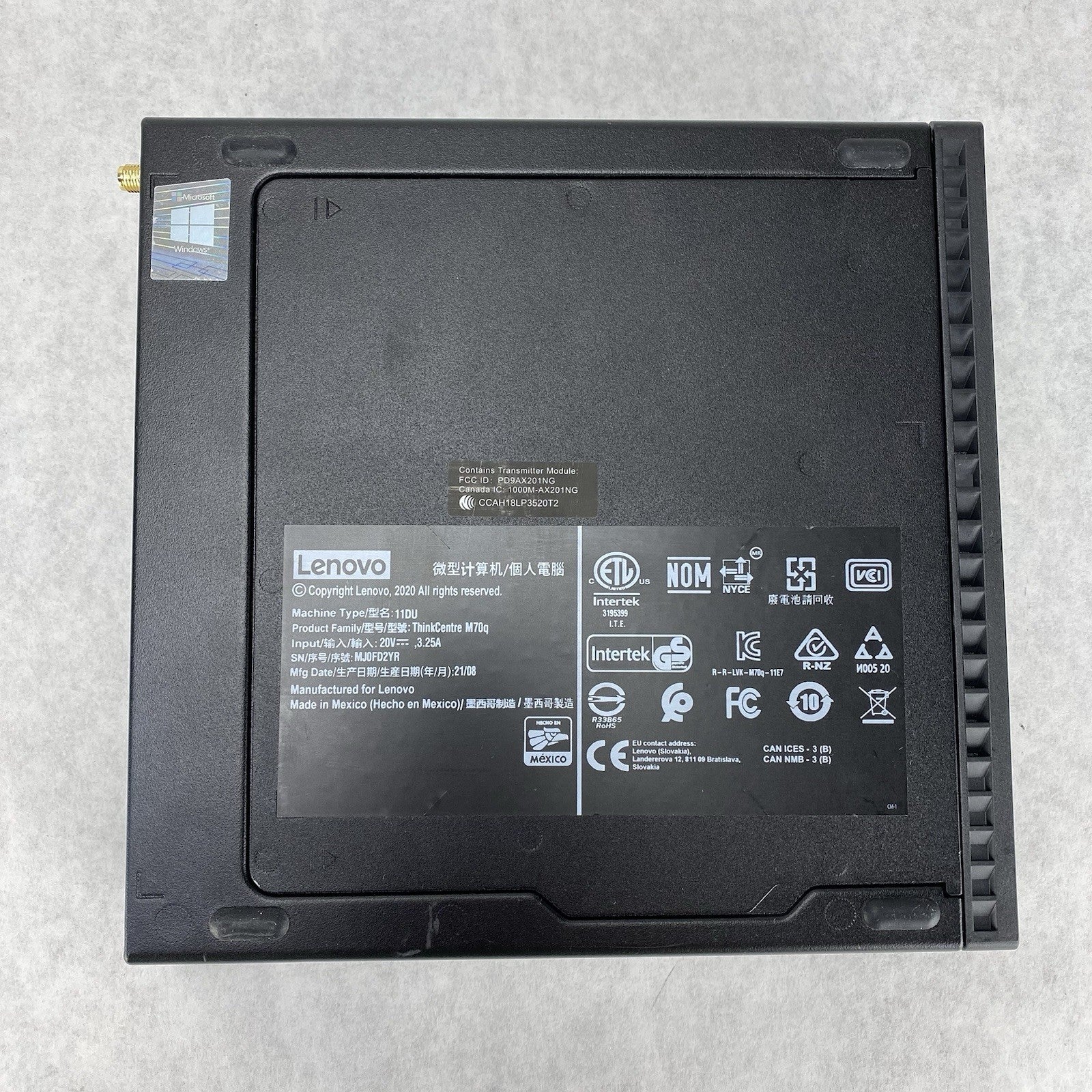 Lenovo ThinkCentre M70q Micro Intel Core i5-10500T 2.3GHz 16GB RAM No HDD/OS/AC