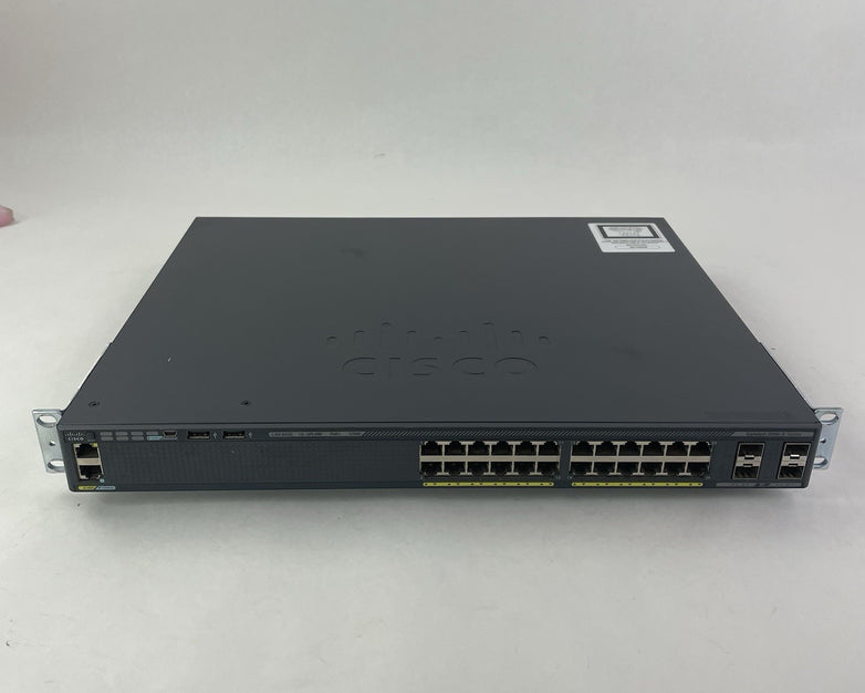 Cisco WS-C2960X-24PS-L  V01 48-Port PoE+ Switch Tested and Reset