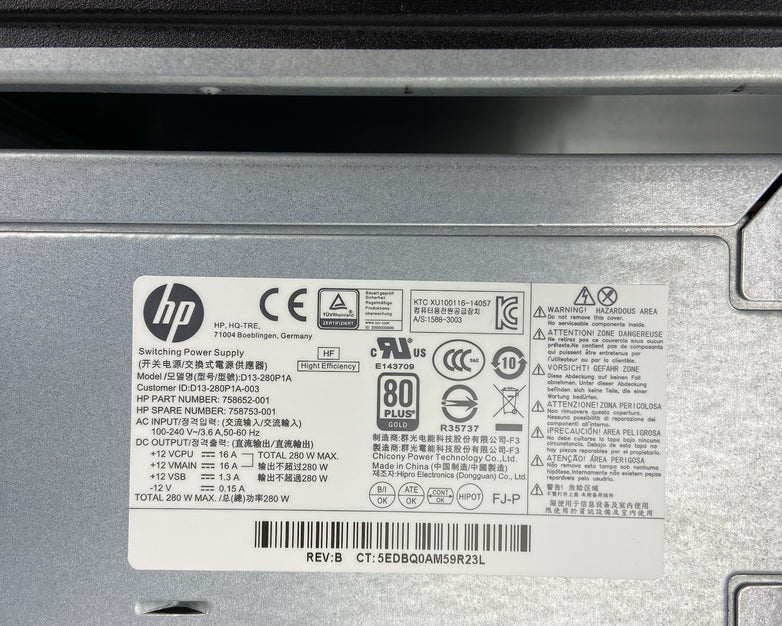 HP Z240 Workstation MT Intel Core i5-6500 3.2GHz 8GB RAM No HDD No OS