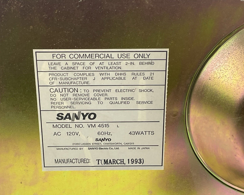 Sanyo VM-4515 Vintage B&W CRT 1993