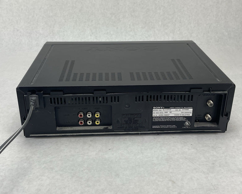 Sony SLV-677HF VCR 4-Head Hi-Fi Stereo VHS Player Recorder With Remote Works