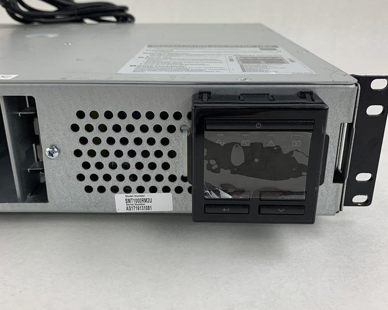 APC SMT1000RM2U Smart UPS Back Up Tested W/ AP9630 No Batteries No Faceplate