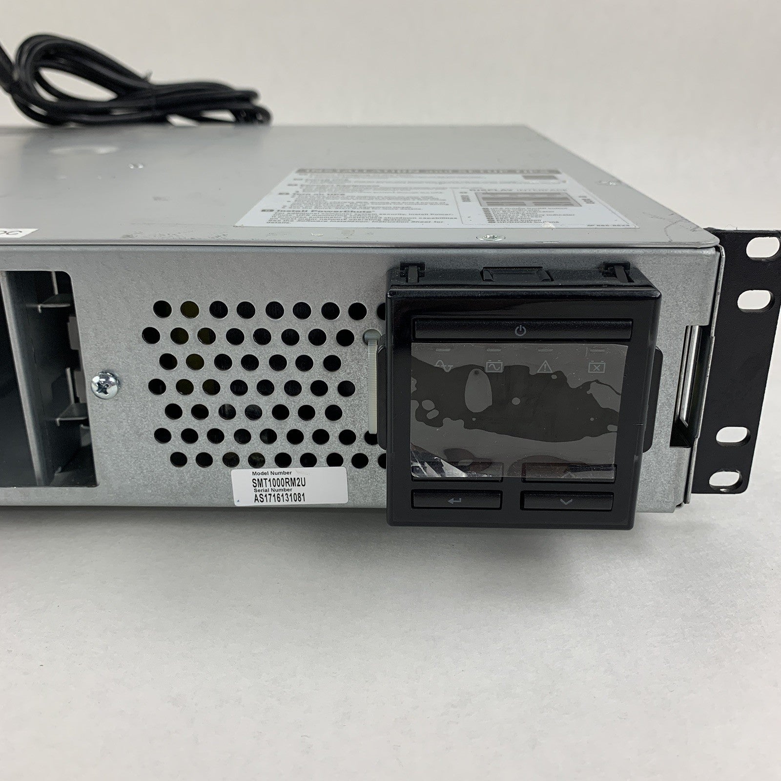 APC SMT1000RM2U Smart UPS Back Up Tested W/ AP9630 No Batteries No Faceplate