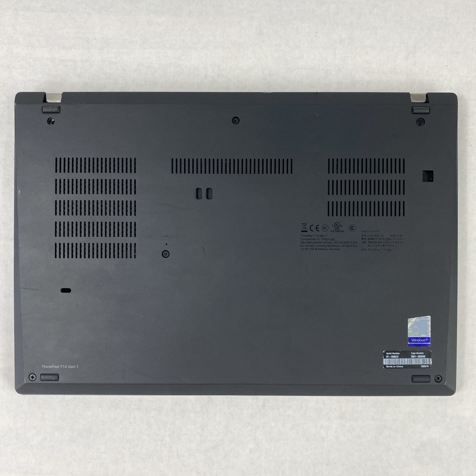 Lenovo ThinkPad T14 Gen 1 i5-10310U 1.70 GHz 8 GB RAM 14" No Batt. No SSD No OS