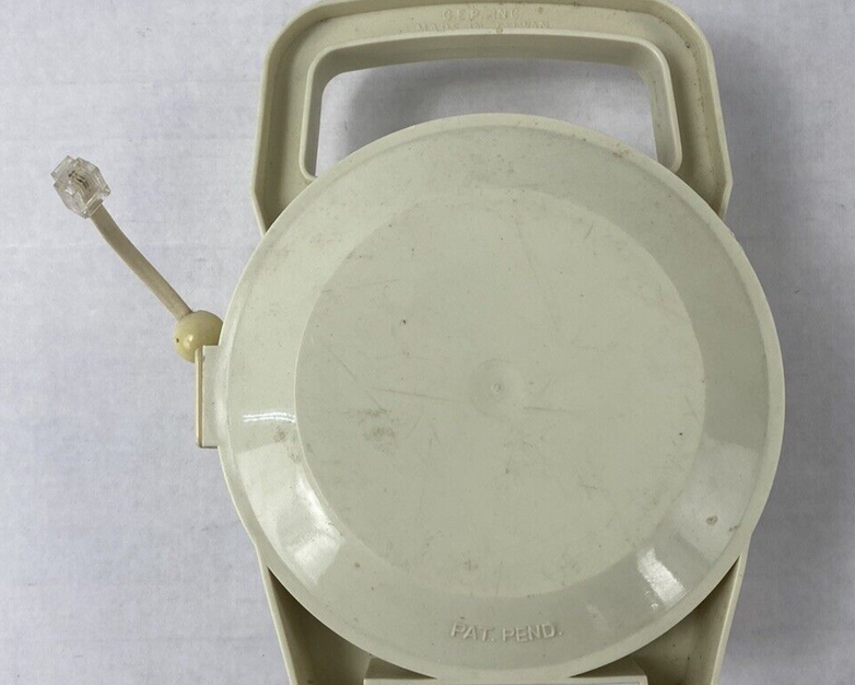 Vintage PORT-A-PHONE Leviton Cable 50 Foot Telephone Cord Reel Double Outlet