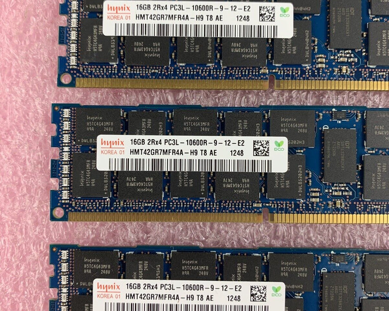 SK Hynix HMT351R7BFR8A-H9 8GB 2x4GB PC3L-10600R DDR3 Server Memory Lot of 8x