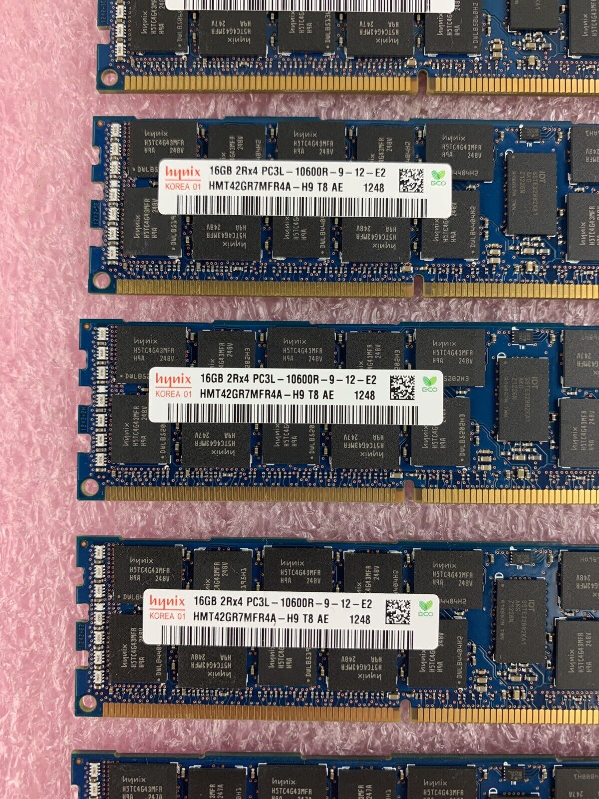 SK Hynix HMT351R7BFR8A-H9 8GB 2x4GB PC3L-10600R DDR3 Server Memory Lot of 8x