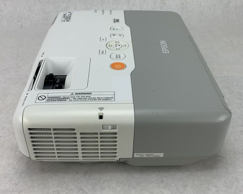 Epson H388A PowerLite 915W Projector 757 Lamp Hours No Remote - Yellow Display