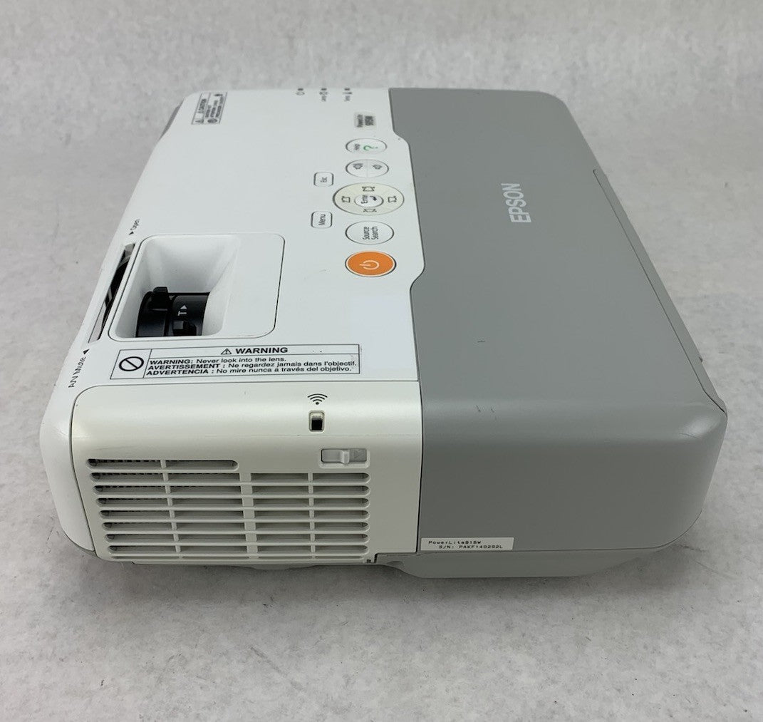 Epson H388A PowerLite 915W Projector 757 Lamp Hours No Remote - Yellow Display2