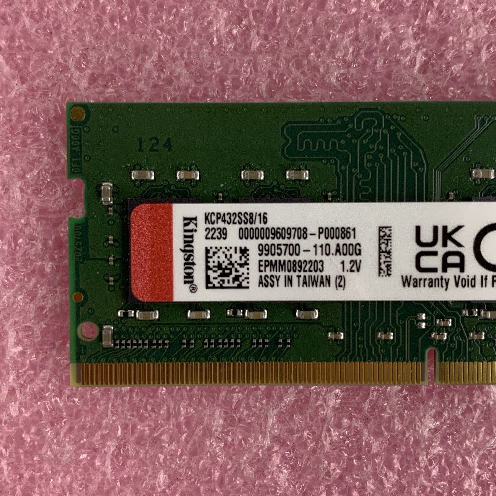 Kingston KCP432SS8/16 16 GB PC4-25600 DDR4-3200MHz  Laptop Memory Ram Tested2