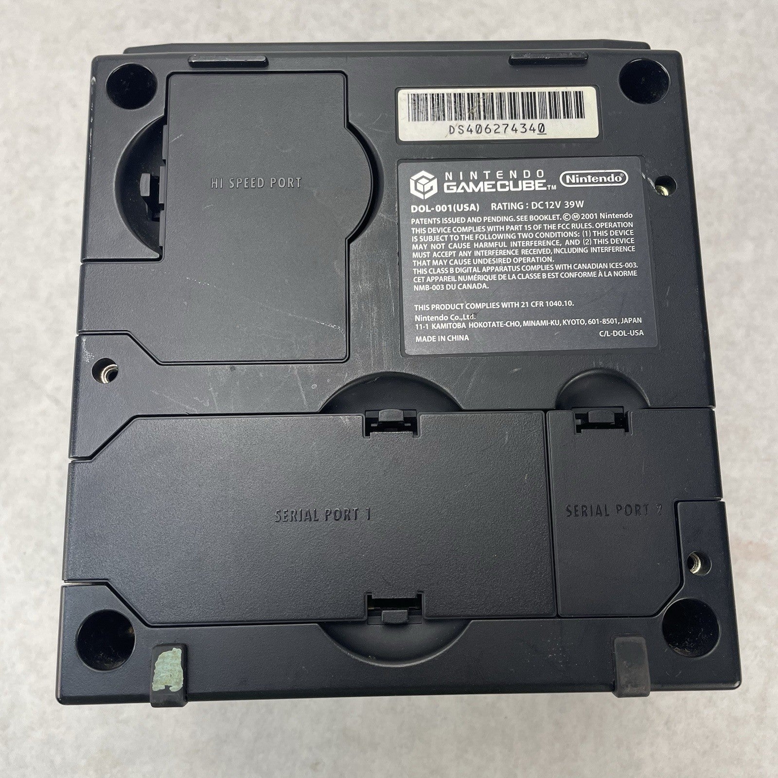 Nintendo GameCube DOL-001 Black Tested For Parts Sticky Open Button8